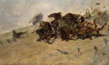 The Explosion, 1880. Creator: Fattori, Giovanni (1825-1908)