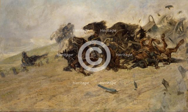 The Explosion, 1880. Creator: Fattori, Giovanni (1825-1908).