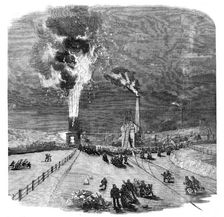 The Explosion at Lund Hill Colliery, Barnsley, 1857. Creator: Unknown