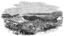 The explosion of gunpowder magazines at Erith:…the powder-magazines after the explosion, 1864. Creator: Unknown