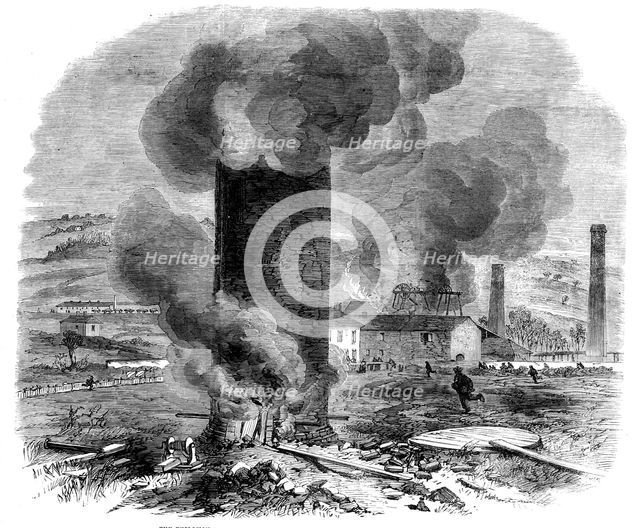 The explosion on Wednesday week at Edmund's Main Colliery, Barnsley, 1862. Creator: Unknown.