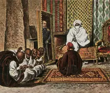 The explorer Nachtigal with Sheik Omar of Bornu, 5 June 1870, (1936). Creator: Unknown