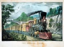 The Express Train USA, 1870. Creator: Currier and Ives