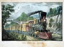 The Express Train USA, 1870. Artist: Currier and Ives