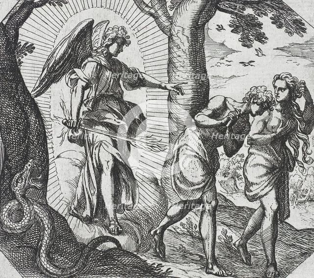 The Expulsion, 16th century. Creator: Antonio Tempesta.