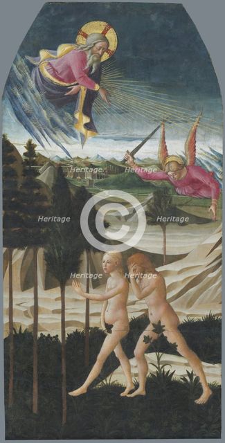 The Expulsion from Paradise, 1450-1475. Creator: Domenico di Michelino.