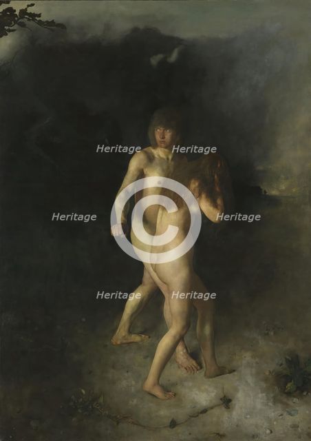 The Expulsion from Paradise, 1877. Creator: Hans Heyerdahl.