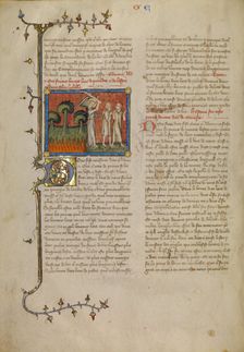 The Expulsion from Paradise, about 1360-1370. Creator: Master of Jean de Mandeville