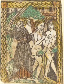 The Expulsion from the Garden of Eden, 1460/1480. Creator: Master of the Borders with the Four Fathers of the Church