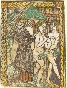 The Expulsion from the Garden of Eden, 1460/1480. Creator: Master of the Borders with the Four Fathers of the Church