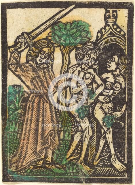 The Expulsion from the Garden of Eden, 1460/1480. Creator: Workshop of the Master of the Aachen Madonna.