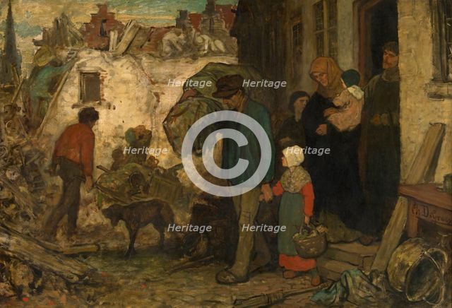 The Expulsion, mid-19th century. Creator: Charles Corneille Auguste de Groux.