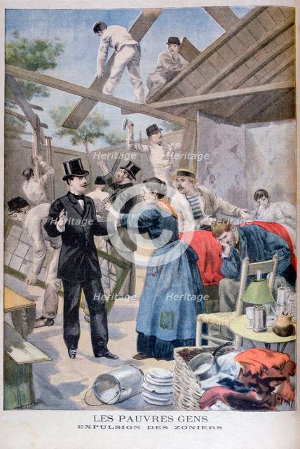 The Expulsion of the Poor from the Slums, 1895. Artist: Oswaldo Tofani