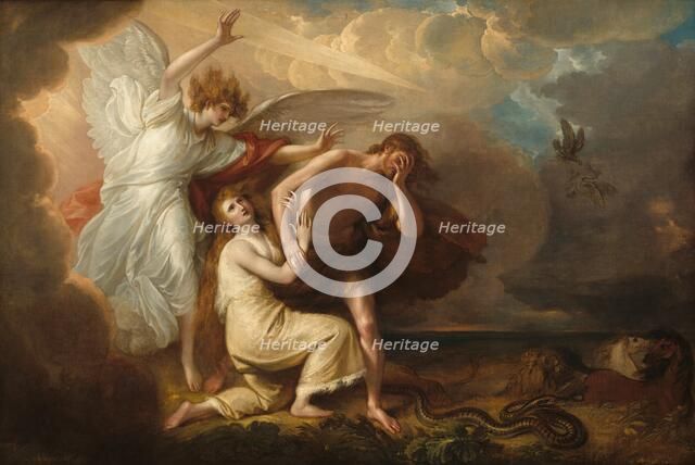 The Expulsion of Adam and Eve from Paradise, 1791. Creator: Benjamin West.