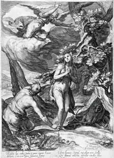 The Expulsion of Adam and Eve from Paradise, c1604. Creator: Jan Saenredam