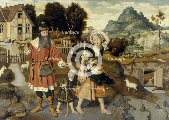 The Expulsion of Hagar, 1520. Creator: Jan Mostaert.