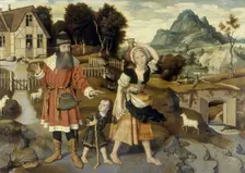 The Expulsion of Hagar, 1520. Creator: Jan Mostaert