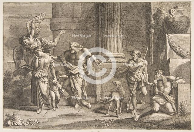 The Expulsion of Hagar, 1646-70. Creator: Charles Masse.