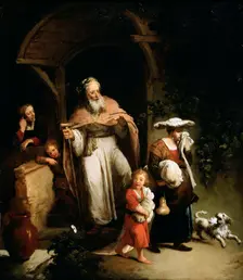 The Expulsion of Hagar 18th century. Creator: Dietrich, Christian Wilhelm Ernst (1712-1774)