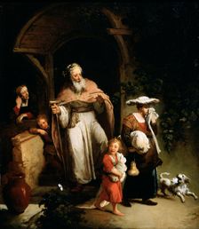 The Expulsion of Hagar 18th century. Creator: Dietrich, Christian Wilhelm Ernst (1712-1774)