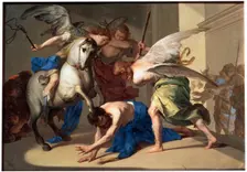 The Expulsion of Heliodorus from the Temple c1650. Artist: Bernardo Cavallino
