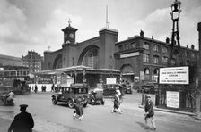 The exterior of King's Cross station. Creator: George Davison Reid