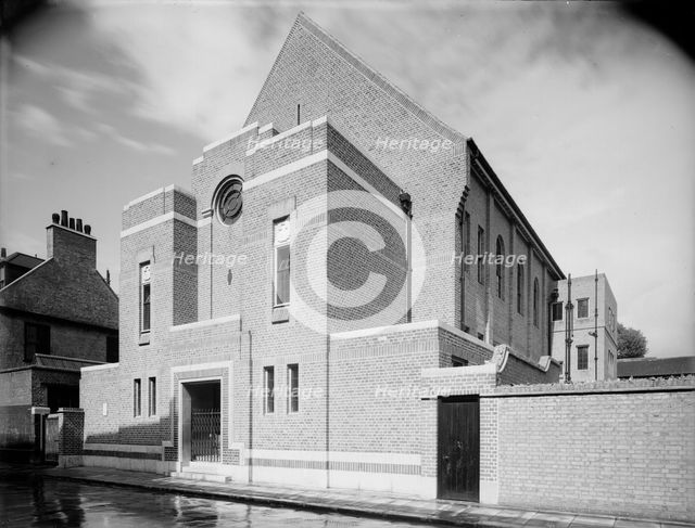 The exterior of St Alphege's church hall, Southwark. Artist: Herbert Felton