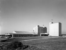 The exterior of Spillers Animal Foods mill, Gainsborough, Lincolnshire, 1962. Creator: Michael Walters