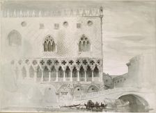 The Exterior of the Ducal Palace, Venice, 1852. Artist: John Ruskin