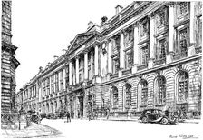 The exterior of the RAC Clubhouse in Pall Mall, London, 1946. Artist: Hanslip Fletcher
