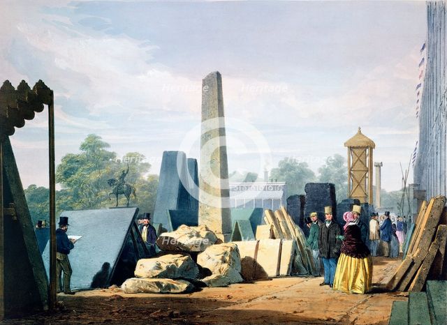 The exterior, Great Exhibition, Hyde Park, London, 1851 (1854). Creator: Unknown.
