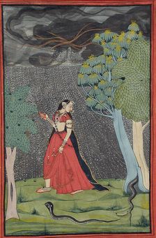 The Eager Heroine on Her Way to Meet Her Lover out of Love..., early 19th century. Creator: Mola Ram