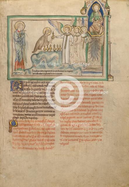 The Eagle Giving the Vessels with the Seven Last Plagues to the Seven Angels, about 1255-1260. Creator: Unknown.