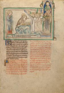 The Eagle Giving the Vessels with the Seven Last Plagues to the Seven Angels, about 1255-1260. Creator: Unknown