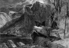 "The Eagle's Nest", by Sir E. Landseer in the South Kensington Museum, 1861. Creator: W Thomas