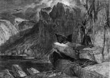 "The Eagle's Nest", by Sir E. Landseer in the South Kensington Museum, 1861. Creator: W Thomas