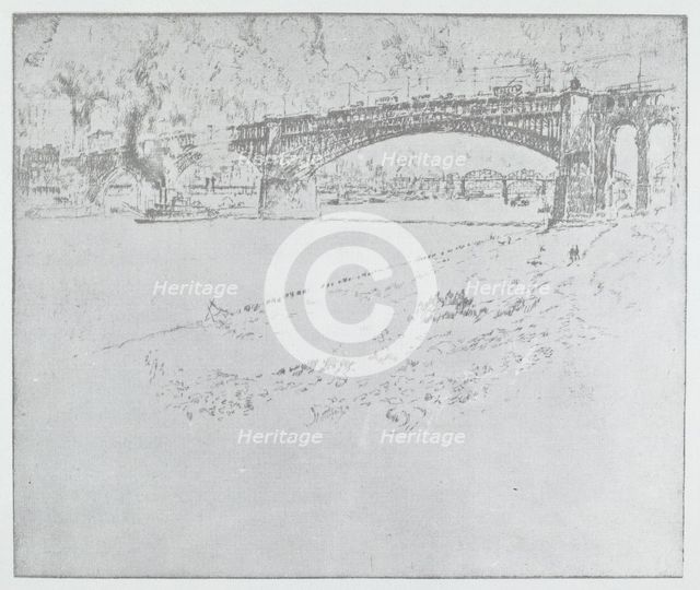 The Eads Bridge, St. Louis [top], 1919 or after. Creator: Joseph Pennell.