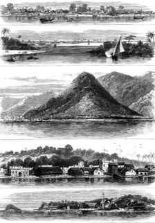 The East African Slave Trade: 1. Quiloa, Kiswane. 2. Dar-Es-Salaam. 3. Johanna. 4, Majonga..., 1873. Creator: Unknown