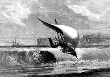 The East African Slave Trade: destruction of a dhow, 1873. Creator: Unknown