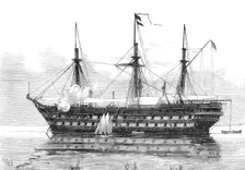 The East African Slave Trade: H.M.S. London - headquarters of the British Squadron..., 1881. Creator: Unknown