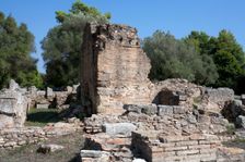 The east baths at Olympia, Greece. Creator: Samuel Magal