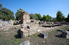 The east baths at Olympia, Greece. Creator: Samuel Magal