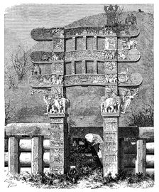 The East Gate of the Sanchi Tope, India, 1895
