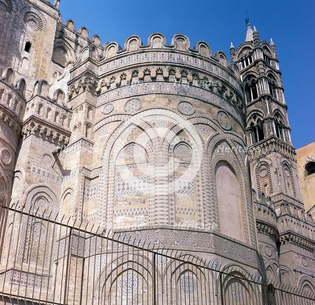The east façade of Palermo cathedral, 12th century. Artist: Walter Ophamil