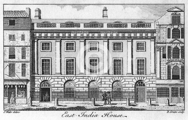 The East India House, City of London, late 18th century.Artist: B Green