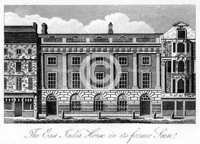 'The East India House in its Former State', London, early 19th century. Artist: Unknown