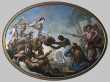 The East offering its riches to Britannia, 1778. Creator: Spiridione Roma