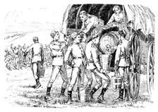 The Easter Volunteer Manoeuvres: utility of our transport service on a hot field day, 1890. Creator: Unknown