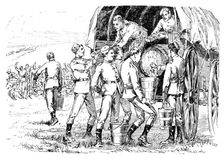 The Easter Volunteer Manoeuvres: utility of our transport service on a hot field day, 1890. Creator: Unknown