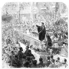 The Easter Volunteer Review at Brighton: service in the Pavilion on Sunday morning, 1870. Creator: Unknown